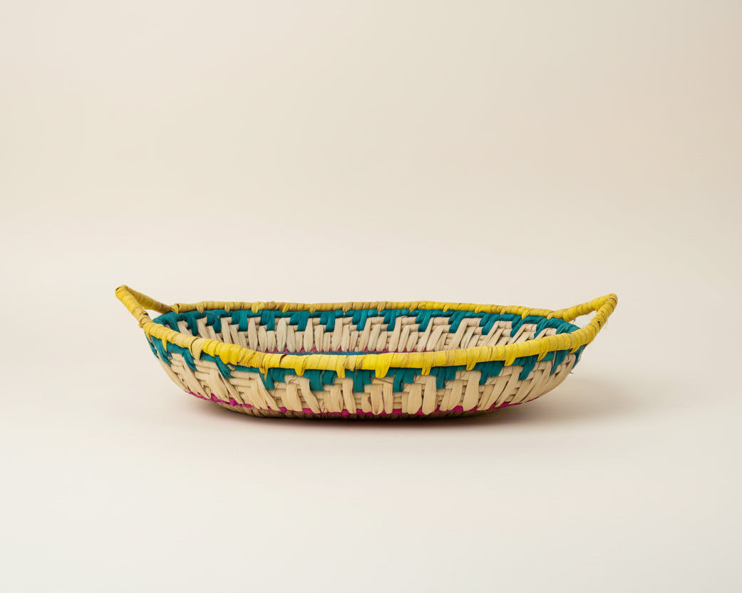 Multicolor Triangle Shaped Basket Side View