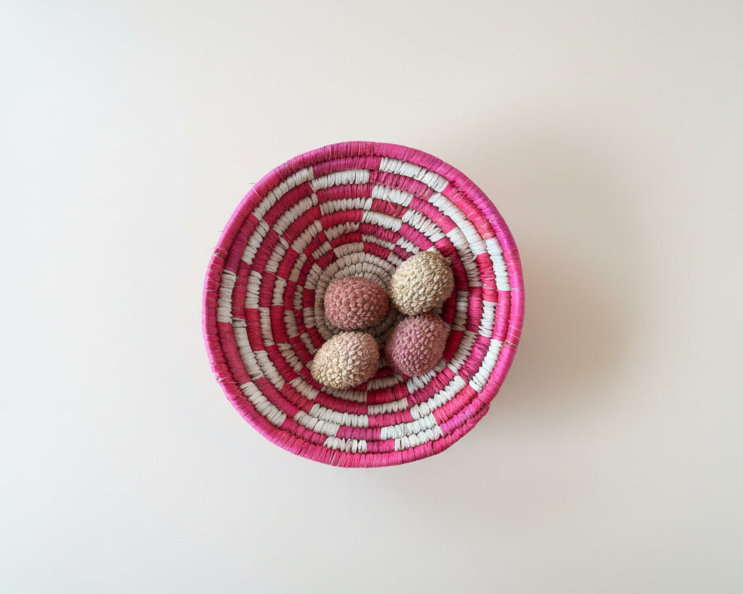 Pink Mini Basket with Lychee